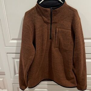 Prana Men's Brown Zip-Up Sweater
